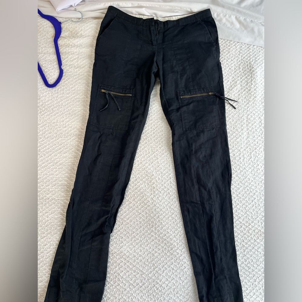 Black zippered pants